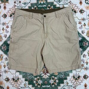 Outdoor Life Men's Khaki Cargo Shorts Size 38 Cotton Utility Pockets